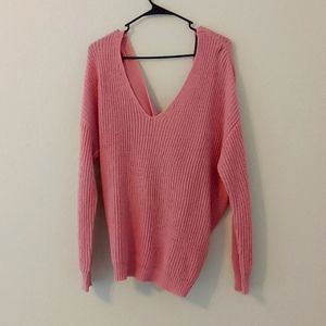Pink, knitted sweater